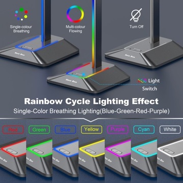 НОВАЯ ПОДСТАВКА ДЛЯ НАУШНИКОВ BEE GAMING USB-концентратор со светодиодной подсветкой RGB