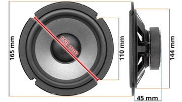 Мощные автомобильные динамики SOLING НЧ-динамики 165 мм 240 Вт ULTRA FLAT