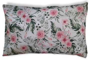 Poszewka bawełniana KWIATY RÓŻE GARDENIE RÓŻ 60x50
