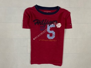 Tommy Hilfiger T-shirt Koszulka Dziecięca Męska Logo Klasyk Unikat 4Y