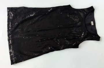 H&M czarna obcisła mini sukienka cekiny 36/165