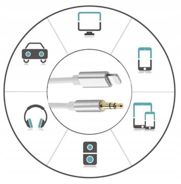 Adapter Przejściówka Kabel Lightning Mini Jack 3,5mm iPhone X 11 12 13 14