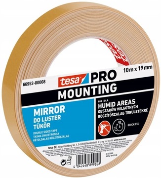Taśma dwustronna do montażu luster TESA 19 mm x10m