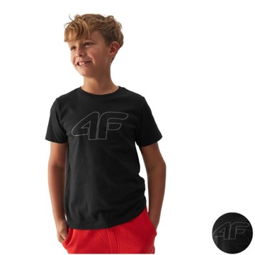 KOSZULKA CHŁOPIĘCA 4F T-SHIRT BAWEŁNA 128