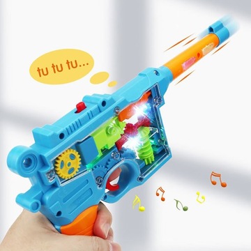 PISTOLET DLA DZIECI DŹWIĘKOWY ŚWIECĄCY NA BATERIE