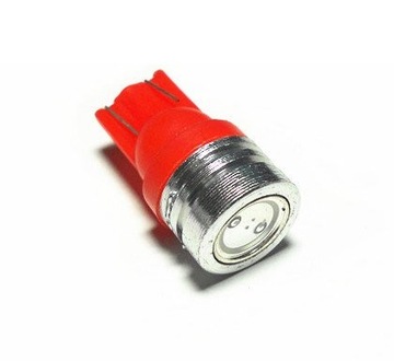 ŻARÓWKA LED W5W T10 1W HIGH POWER CZERWONA