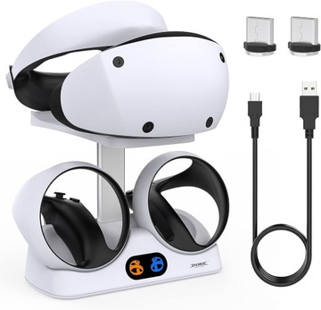 ЗАРЯДНАЯ СТАНЦИЯ С ВЕРТИКАЛЬНОЙ ПОДСТАВКОЙ 2В1 ДЛЯ PS VR 2