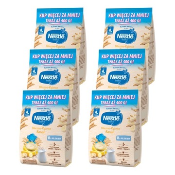 Kaszka Nestlé mleczno-ryżowa banan po 4. miesiącu 6x 400 g