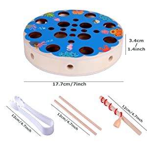 РЫБА ДЕРЕВЯННЫЕ ЦИФРЫ РЫБАЛКА СОРТИРОВКА МОНТЕССОРИ