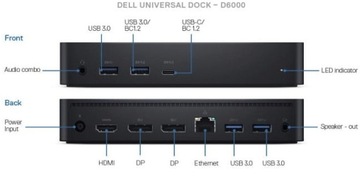 ДОК-СТАНЦИЯ DELL D6000 HDMI USB-C USB 3.0 HDMI