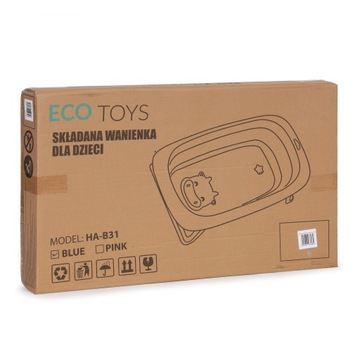 Детская ванна - складная ванна со сливом - Krówka ECOTOYS