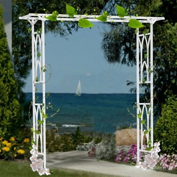 Pergola Ogrodowa Metalowa Łuk Kwiaty Róże Pnącza