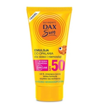 DAX SUN TRAVEL Emulsja do opalania dla dzieci SPF 50, 50 ml