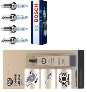 BOSCH HR8 DPP 15V Świeca zapłonowa Laser Platinum + smar