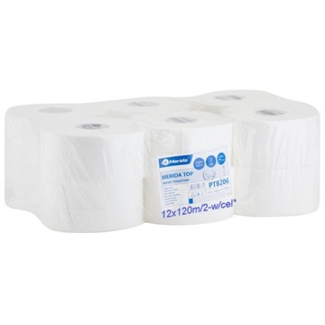 Papier toaletowy MERIDA TOP 12x120m|2-w|cel*PTB206