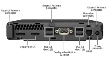 Компьютер HP EliteDesk 800 G5 Mini i5-9500T 16 ГБ 256 ГБ SSD WiFi BT Win11Pro