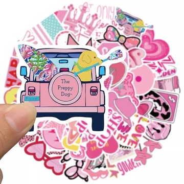PINK MIX NAKLEJKI STICKERBOMB TOP WLEPY 50 szt