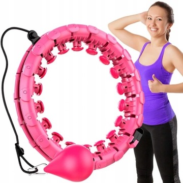 Hula hop z wypustkami Hikey 140 cm róże i fiolety