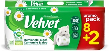 Papier toalet Rumianek i Aloes 3-warstwy 8 rolek