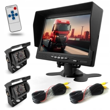 MONITOR BUS TIR 2xKAMERA COFANIA 10M PILOT IR LED