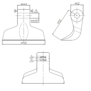 Ударный молоток 137х40х18,5, Р95, РМ-6-18