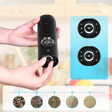 НАБОР ИЗ 2 МЕЛКИ ДЛЯ СОЛИ И ПЕРЦА, РЕГУЛИРУЕМЫЙ КЕРАМИЧЕСКИЙ МЕХАНИЗМ ПОМОЛА