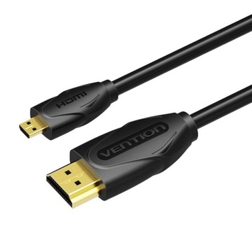 VENTION KABEL PRZEWÓD ADAPTER HDMI NA MICRO HDMI UHD 4K 60HZ DO KAMERY 3M