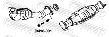 ВИНТ КРЕПЛЕНИЯ ВЫХЛОПНОЙ ТРУБЫ FEBEST 0498-001