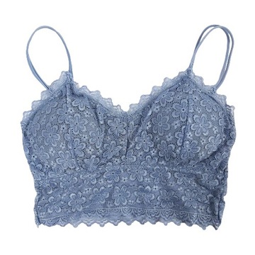 STANIK KORONKOWY BRALET CROP TOP WYJMOWANE WKŁADKI