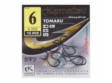 Haczyki KAMATSU Japan - TOMARU Black - Kółko nr 6