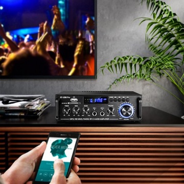 BT-298 Pro Усилитель мощности Bluetooth-приемник Аудиоусилитель, 2-канальный
