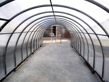 Szklarnia łukowa Afrodyta 3x8m z POLIWĘGLANU 4mm profil 40x20mm
