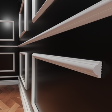 Белая полиуретановая штукатурка для стен SL02