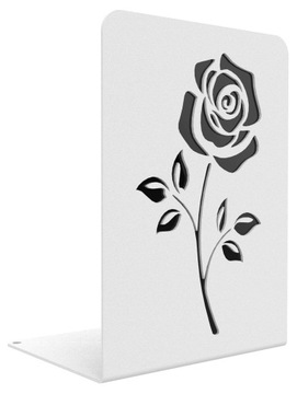 Podpórka do książek RÓŻA biała