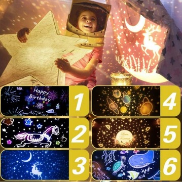 STARS SKY ПРОЕКТОР НОЧНИК ДЛЯ ДЕТЕЙ 6 СЦЕН