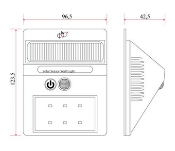 Настенный светильник с солнечным светодиодным датчиком