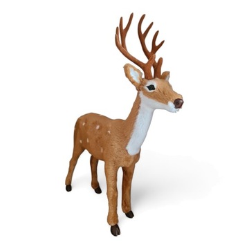 Figurka Jeleń Renifer świąteczna futerko 39 cm