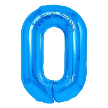 Balon foliowy cyfra 0 ciemnoniebieski 100cm balon cyfra 1 metr urodziny