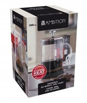 КОФЕВАРКА СТЕКЛЯННАЯ РУЧКА ОБЪЕМ 1 Л AMBITION