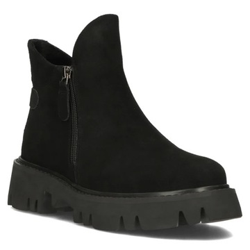 Buty damskie botki skórzane na obcasie Filippo klocek r.40