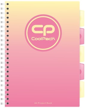 ZESZYT A4 na SPIRALI kołonotes CoolPack GRADIENT różowo-żółty pastelowy