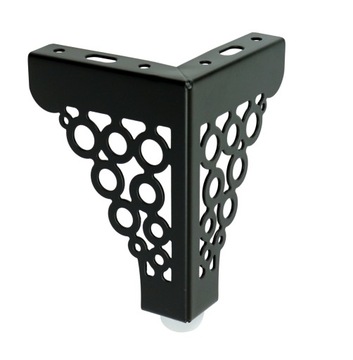 Ножка для мебели круглая, 13 см, современная, черная