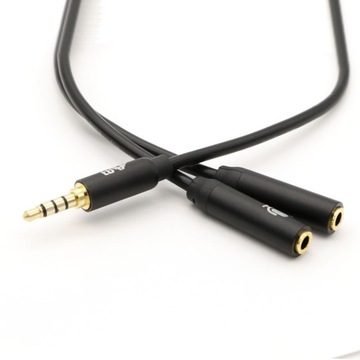 АДАПТЕР TB 4-PIN MINI JACK 3.5 ДЛЯ PS4 МИКРОФОН+ТЕЛЕФОНЫ