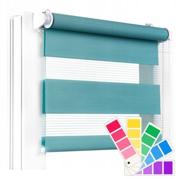 РОЛЛОННЫЕ ШТОРЫ ДЕНЬ-НОЧЬ, ИНДИВИДУАЛЬНЫЙ РАЗМЕР С НАТЯЖИТЕЛЕМ, КОМФОРТНЫЕ ВНУТРЕННИЕ РОЛЬ-СТАВНИ, ЦВЕТА