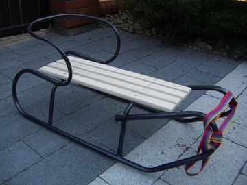 ПОЛЬСКИЕ МЕТАЛЛИЧЕСКИЕ САНКИ VIVA СО СПИНКОЙ