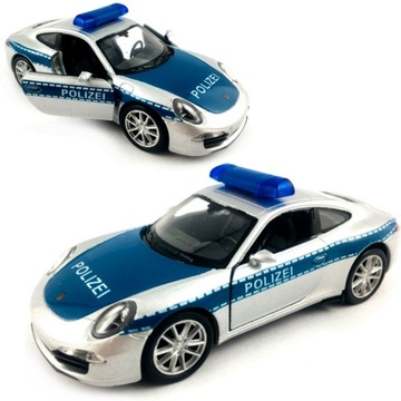 PORSCHE 911 CARRERA S POLICJA MODEL METAL WELLY