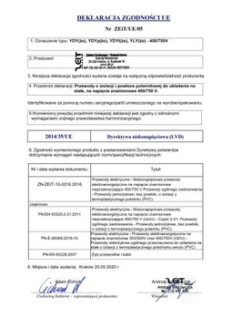 Кабель YDYp 3х2,5 белый 1м ПОЛЬСКИЙ ПРОИЗВОДИТЕЛЬ