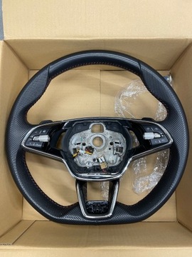 KIEROWNICA OCTAVIA IV 4 RS SPORT MULTIFUNKCJA ŁOPATKI GRZANA
