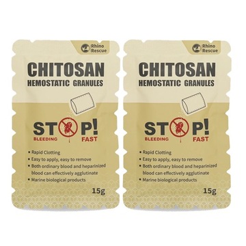 Chitosan Hemostatic Powder RHINO RESCUE Granular 6g/15g Hemostatic