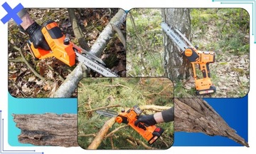 АККУМУЛЯТОРНАЯ ЭЛЕКТРИЧЕСКАЯ ПИЛА МИНИ 8 ДЮЙМОВ + ДВА 2Х АККУМУЛЯТОРА 2,0 Ач ДЛЯ ДЕРЕВА